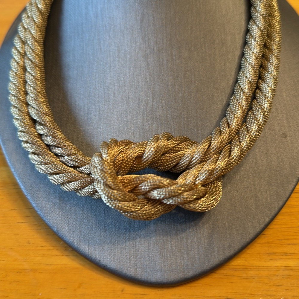 Talbots gold knot statement necklace. New with tag